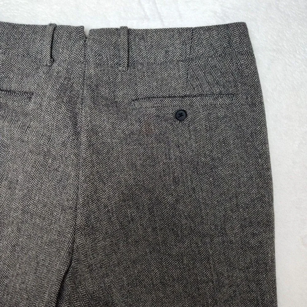 Banana Republic Pants Mens 33x32 Gray Herringbone Tweed Wool Lined Dress Slacks